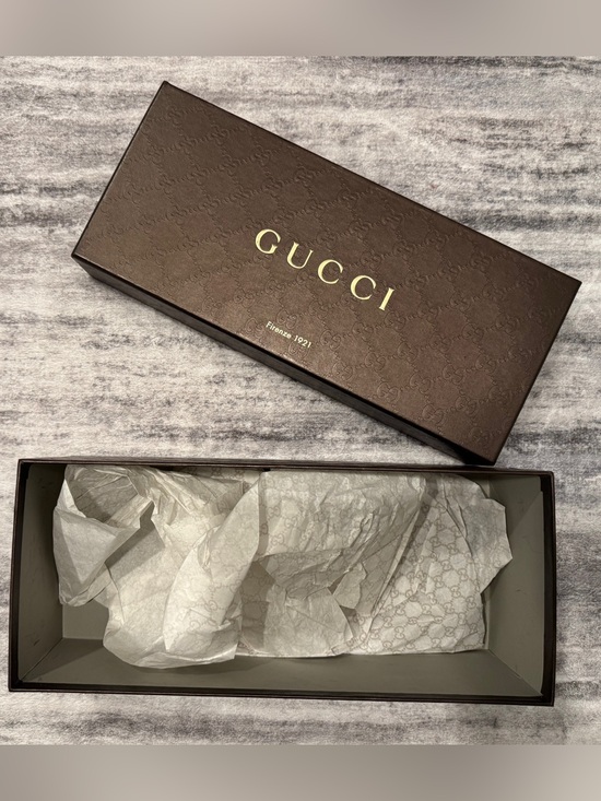 Gucci Other - Gucci Brown Box with Gold Logo and Branded Tissue